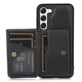 Magnetic Samsung Galaxy S23 case with a wallet and a stand - Black