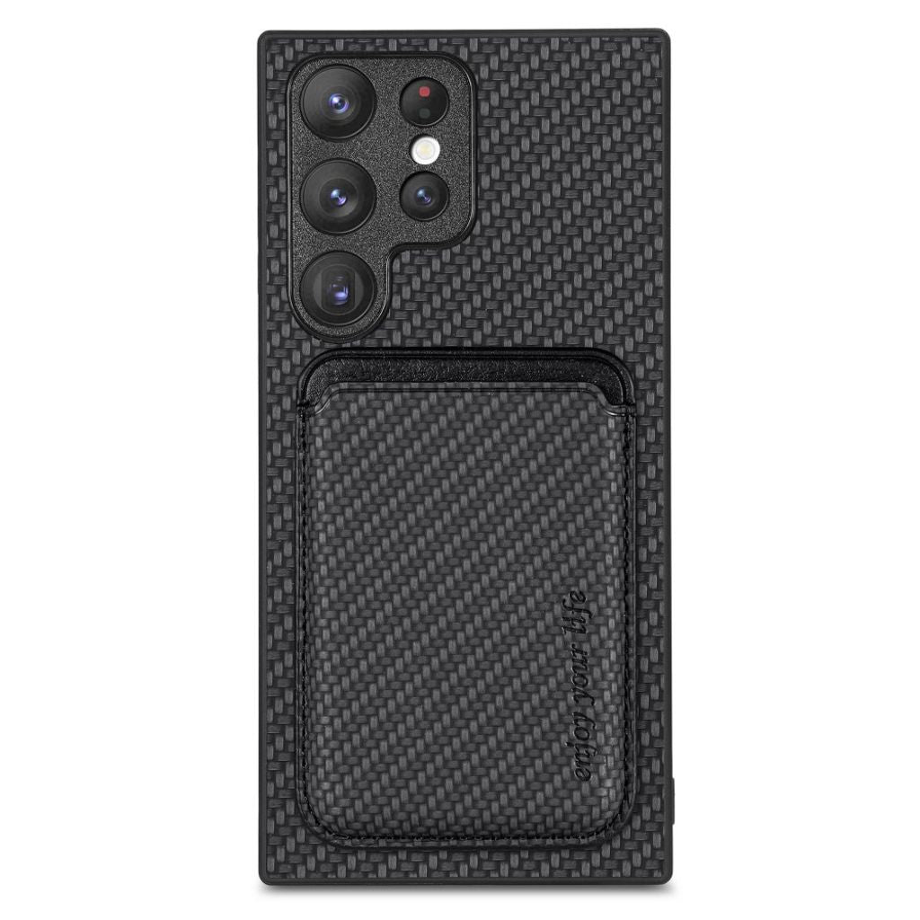 Detachable Samsung Galaxy S23 Ultra case with card holder - Black