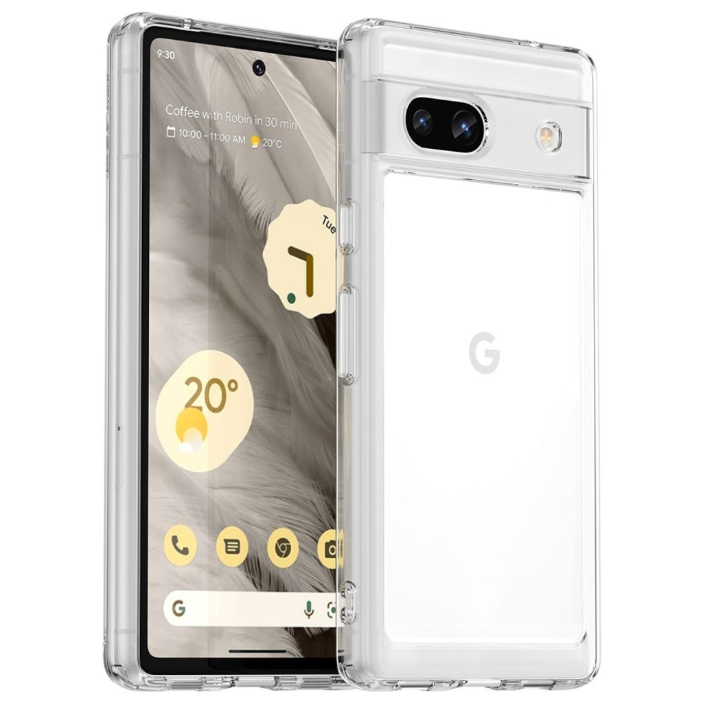 Shock absorbing Google Pixel 7A 5G case - Transparent — Shock
