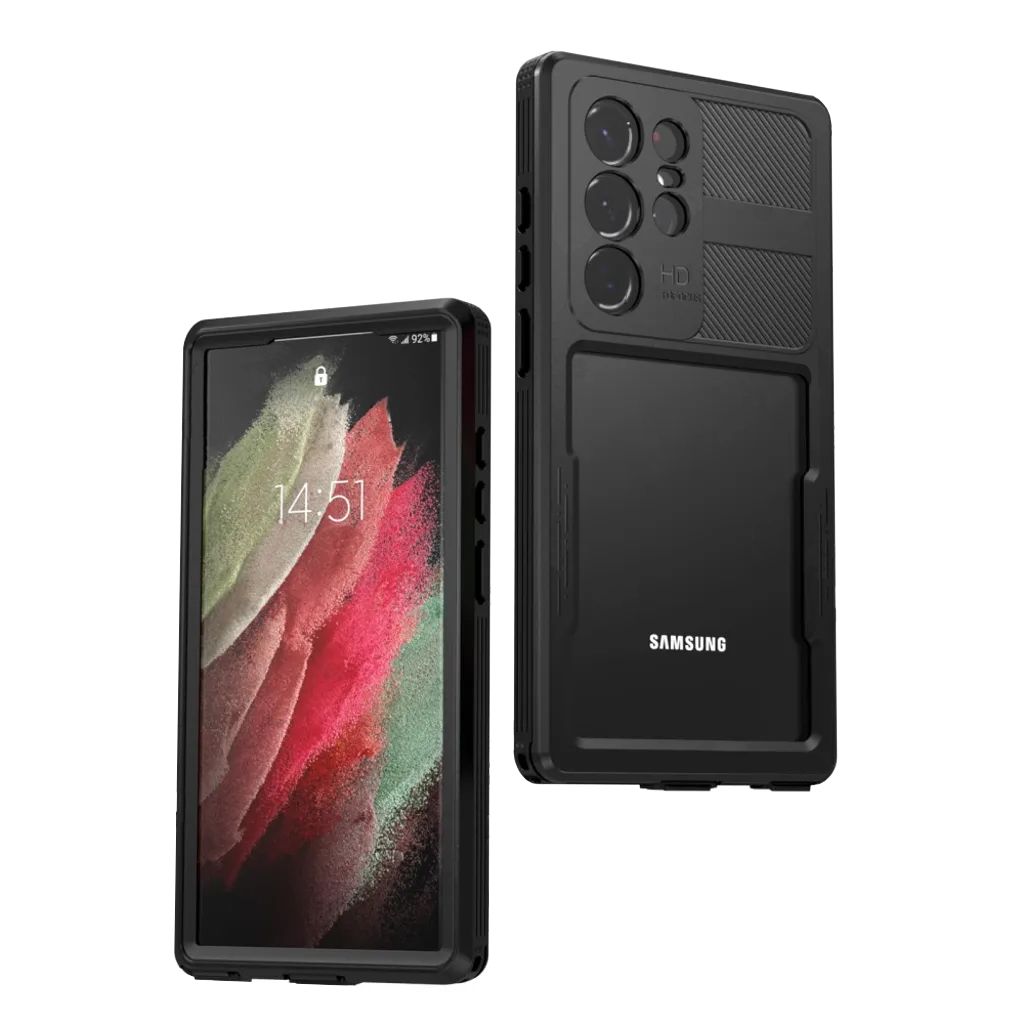 REDPEPPER Waterproof Samsung Galaxy S23 Ultra Case - Black