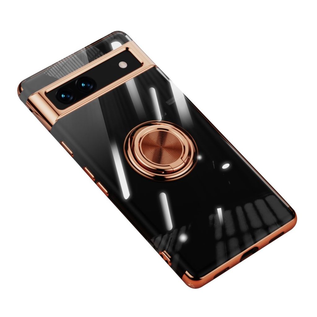 Electroplated Google Pixel 7A 5G case - Rose gold-colored
