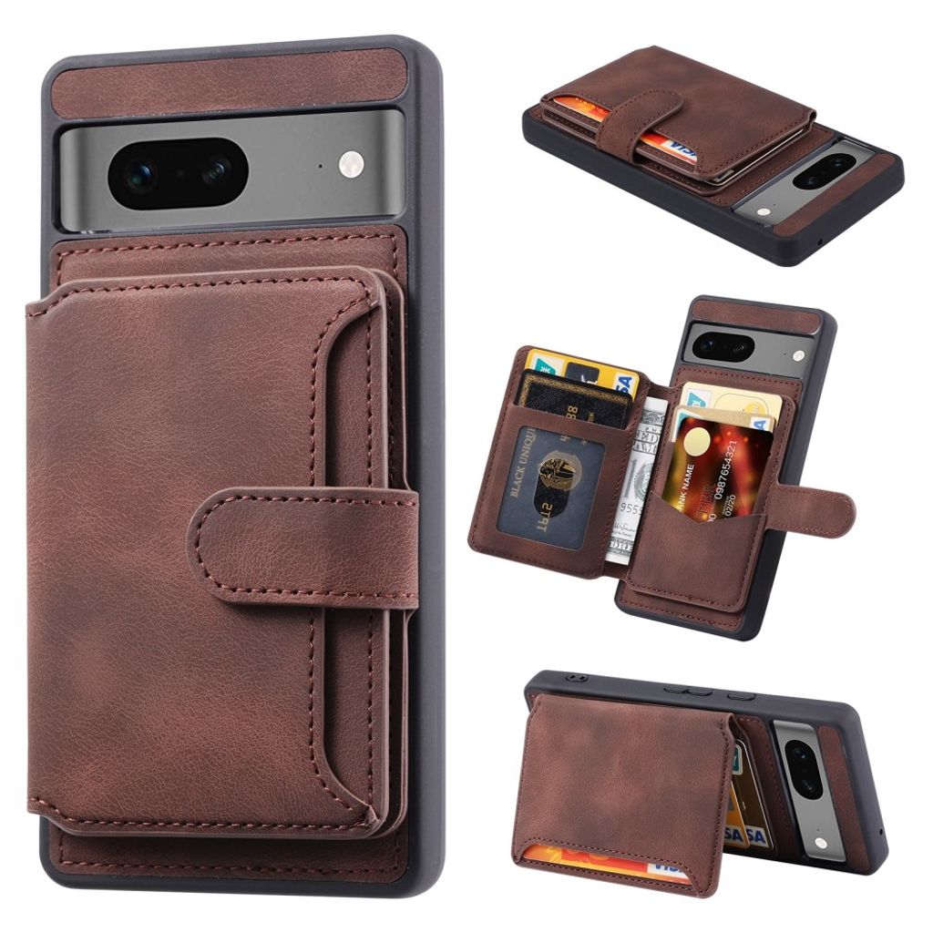 Google Pixel 7A 5G case with a wallet - Dark brown — Google