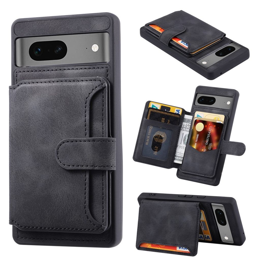 Google Pixel 7A 5G case with a wallet - Black