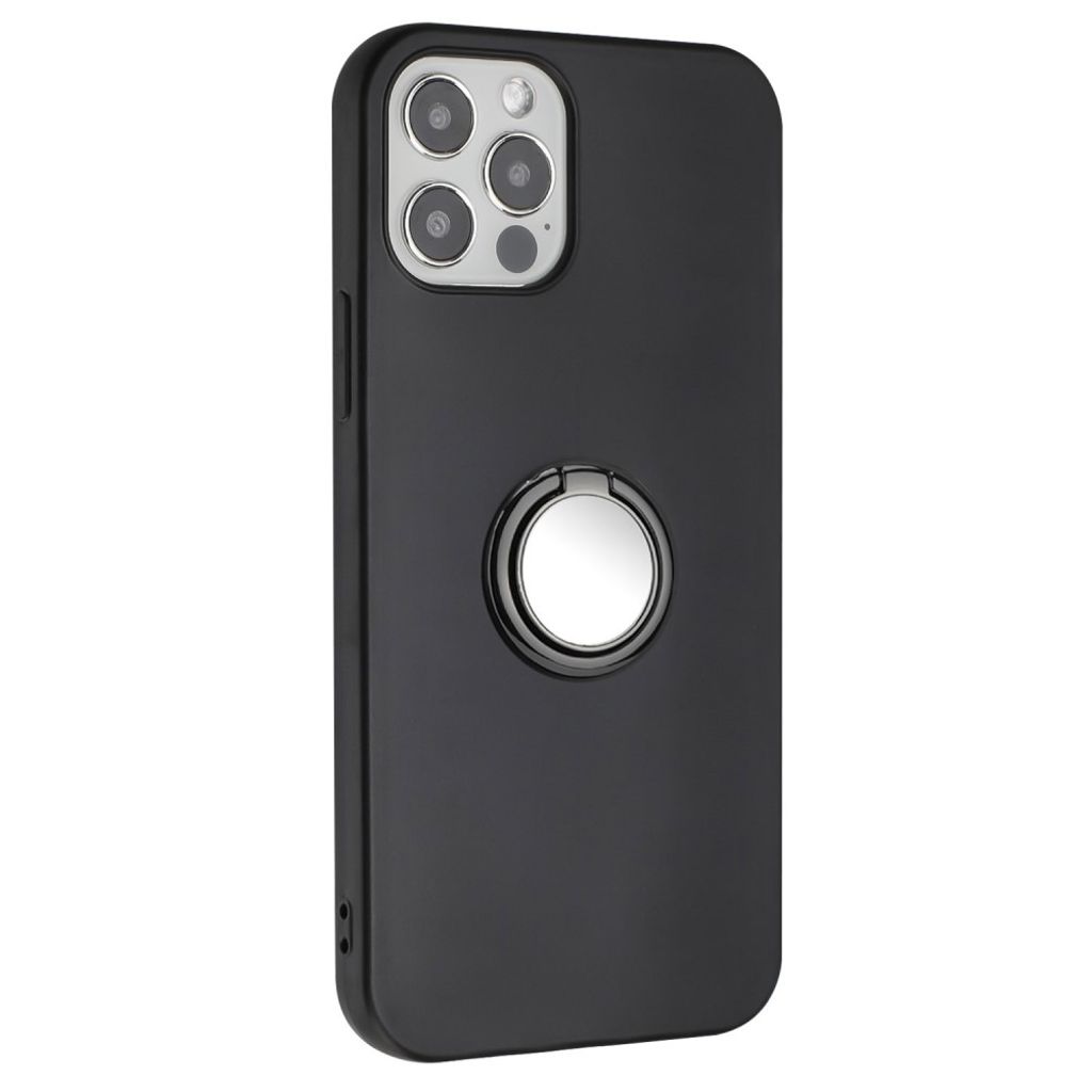 IPhone 12 Pro Max case with a ring - Black