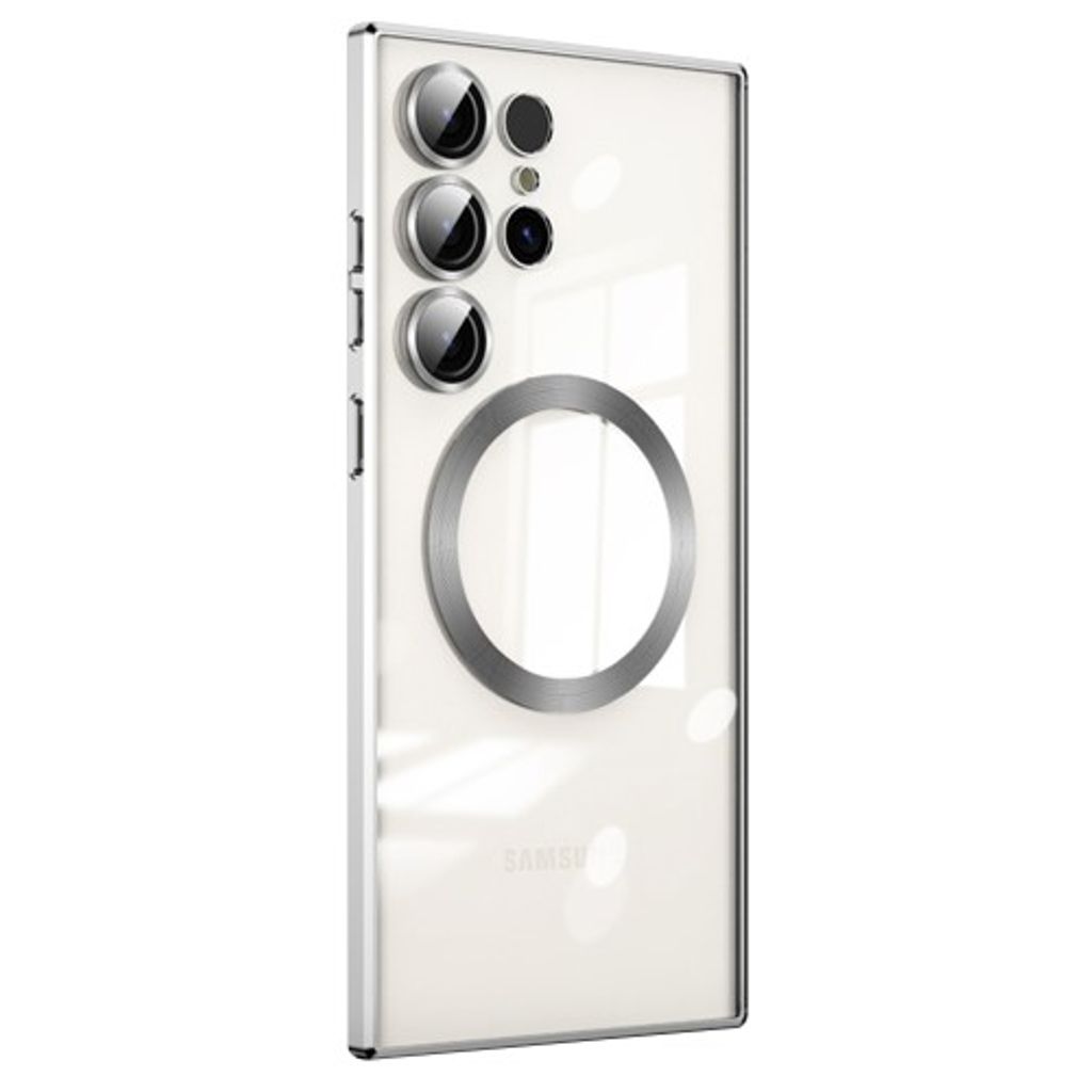 Samsung Galaxy S23 Ultra Qi-compatible Case with Lens Protector - Silver — Samsung