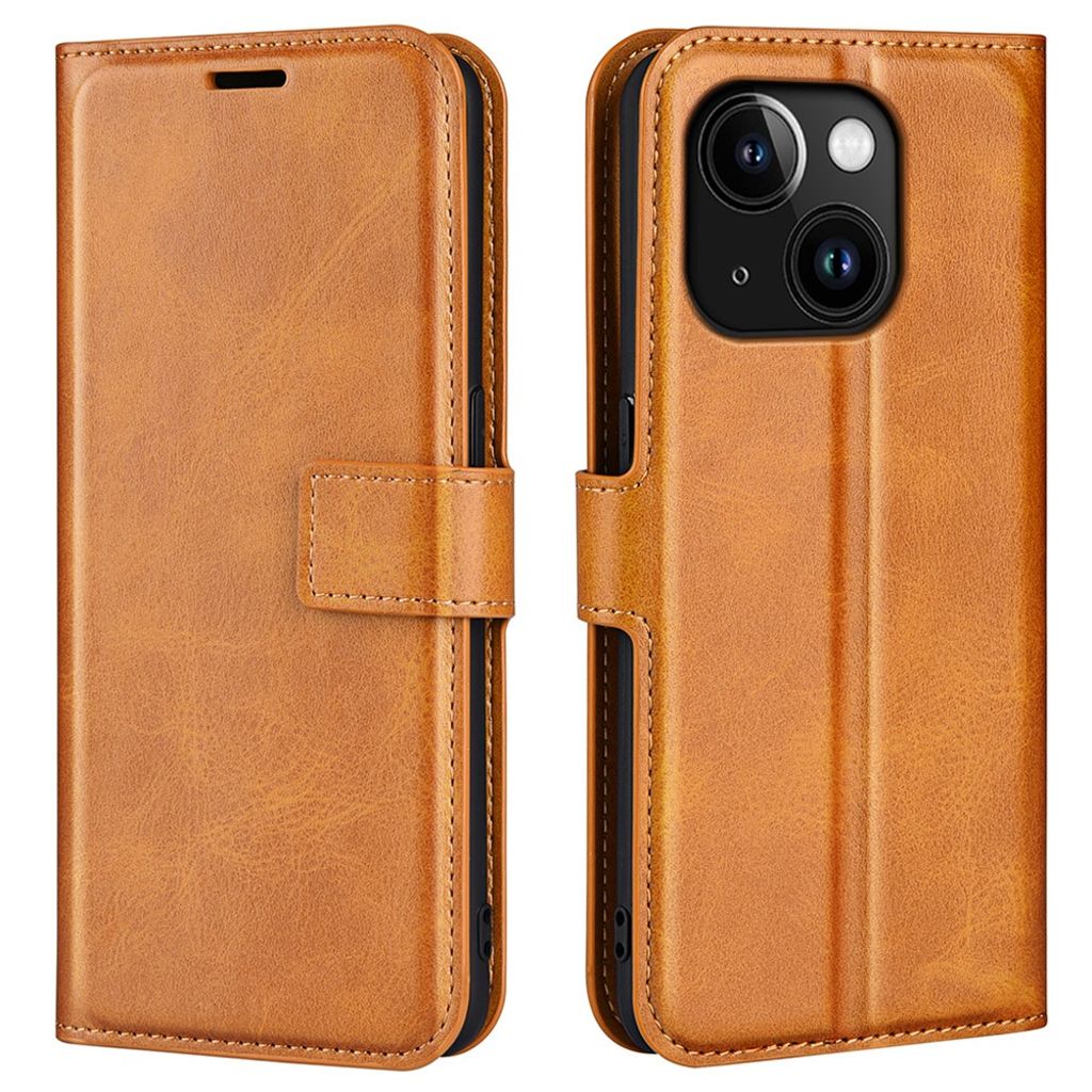 IPhone 15 cover with a magnetic closing - Brown — Övrigt