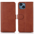 IPhone 15 Plus cover with a magnetic lock - Brown — Övrigt