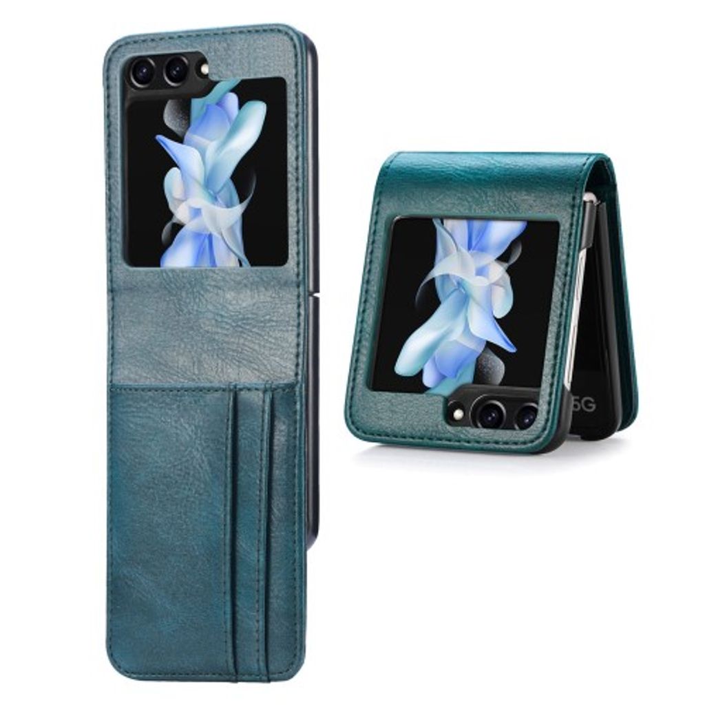 Samsung Galaxy Z Flip5 5G case with a wallet - Green