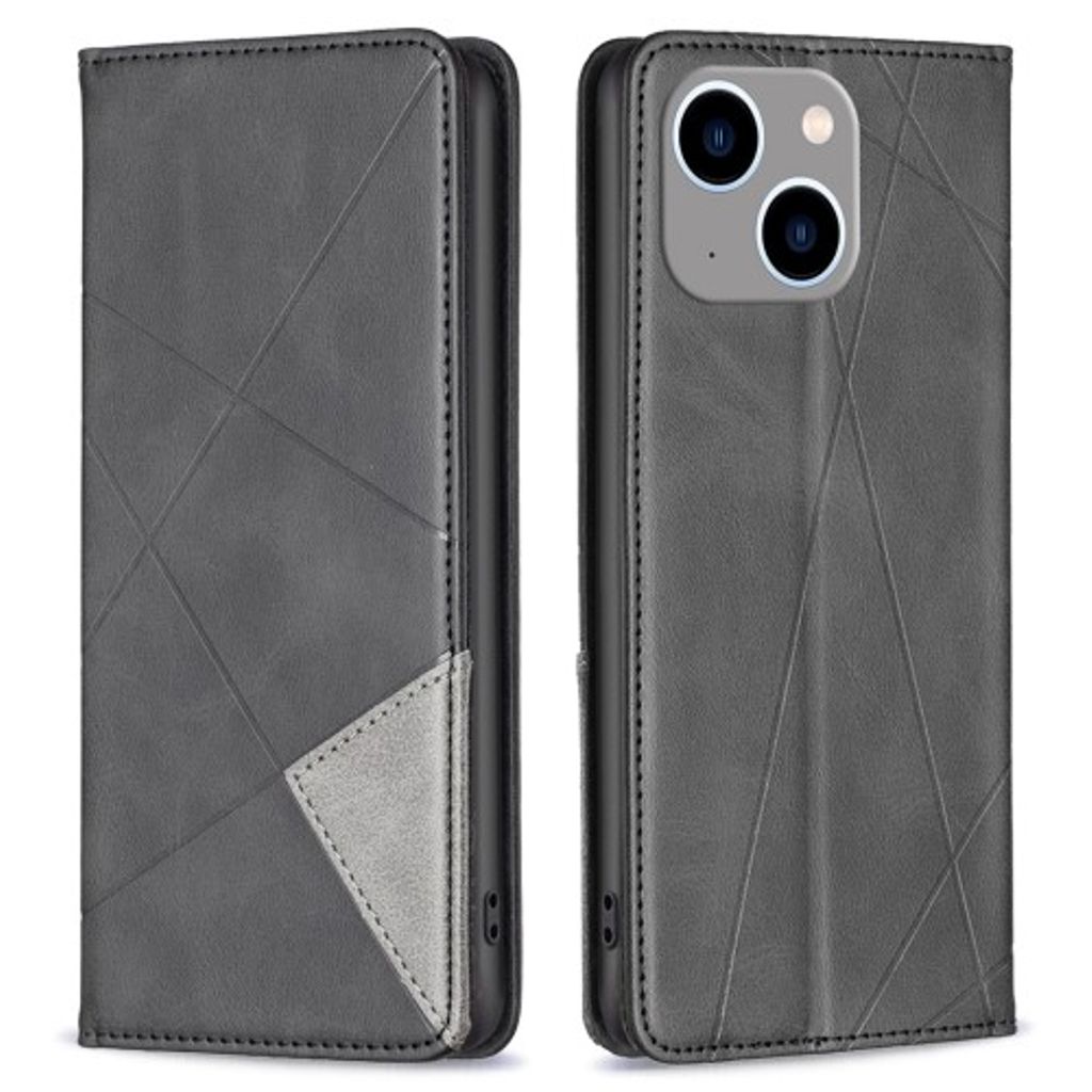 iPhone 15 Plus phone cover with a stand - Black — Övrigt