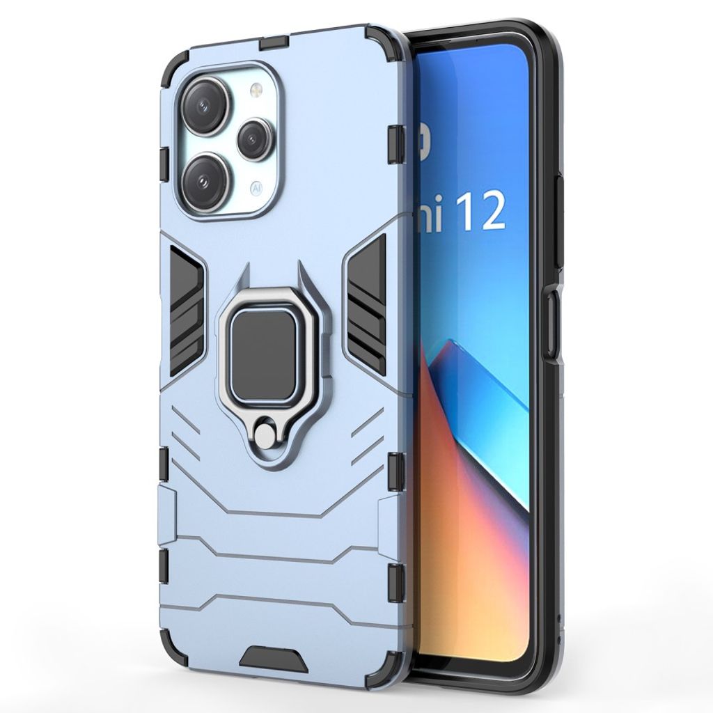 Xiaomi Redmi 12 4G Phone Case with Ring Holder - Blue