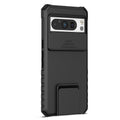 Google Pixel 8 Pro Case with a Camera Cover and Stand - Black — Google