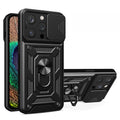 IPhone 15 Pro Max case with a ring - Black