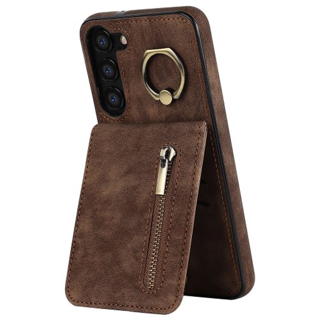 Samsung Galaxy S23 Wallet Case with Ring Holder - Brown — Samsung