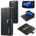 DG.MING iPhone 15 Pro Max Detachable Magnetic Wallet Cover - Black — DG.MING