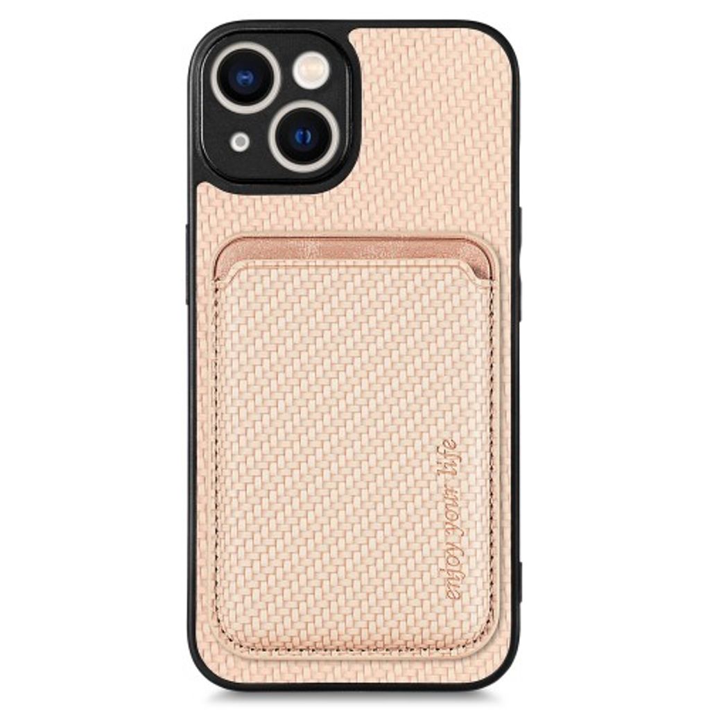 iPhone 15 carbon fiber cover - Pink — Övrigt