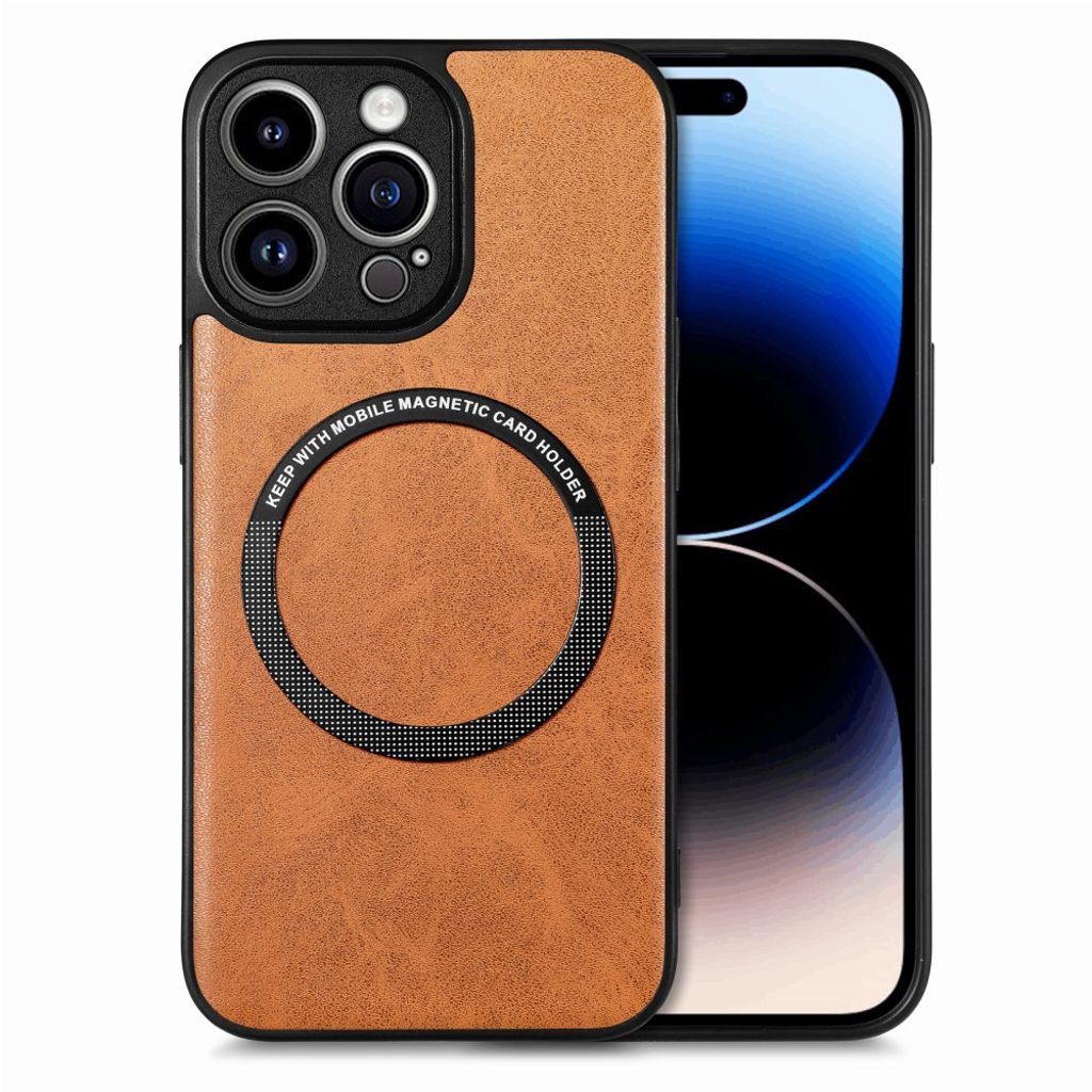 iPhone 15 Pro Max Case with MagSafe Support - Brown