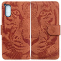 Sony Xperia 5 V Tiger Imprint Cover - Brown — Sony