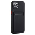 iPhone 15 Plus case with a card slot - Black