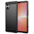 Sony Xperia 5 V Case with brushed fiber texture - Black — Sony
