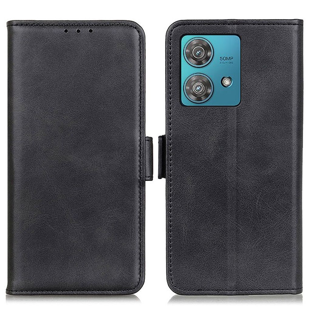 Motorola Edge 40 Neo 5G Cover in PU Leather - Black — Övrigt