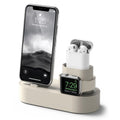 3-in-1 Charging Stand for iPhone, AirPods & Apple Watch - Beige — Övrigt