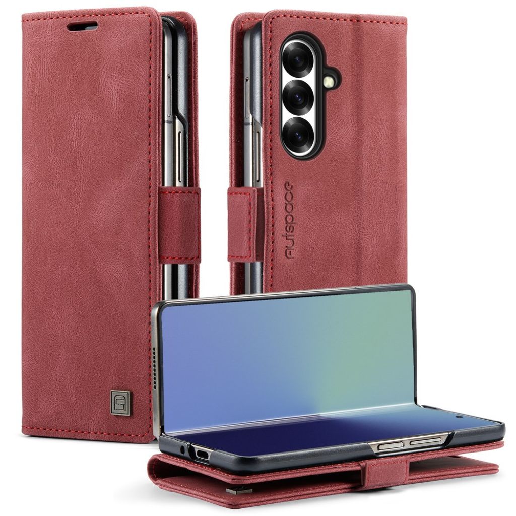 AUTSPACE Samsung Galaxy Z Fold8 Ultra Wallet Cover RFID Blocking - Red — AUTSPACE