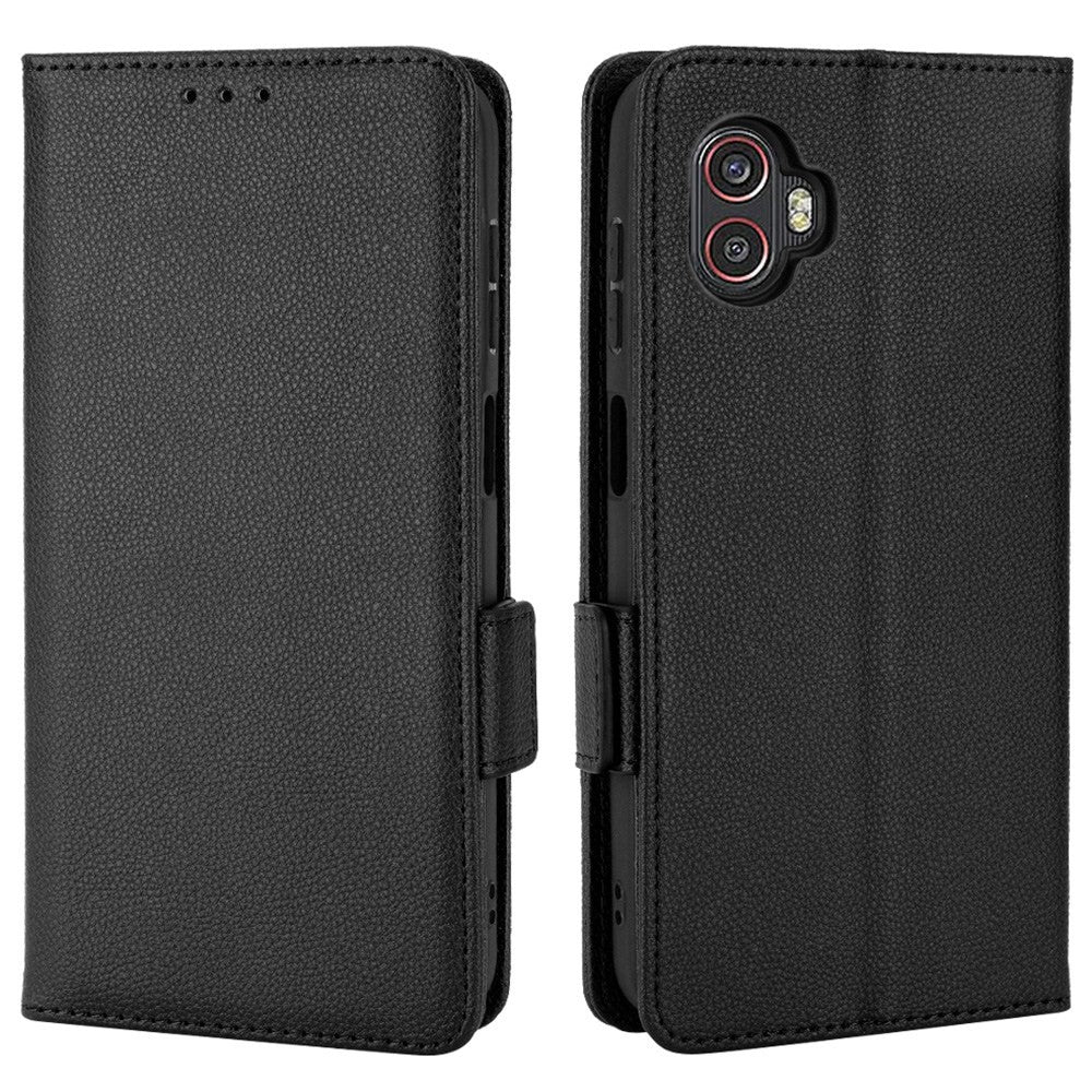 Samsung Galaxy Xcover 6 Pro 5G PU Leather Stand cover - Black — Samsung