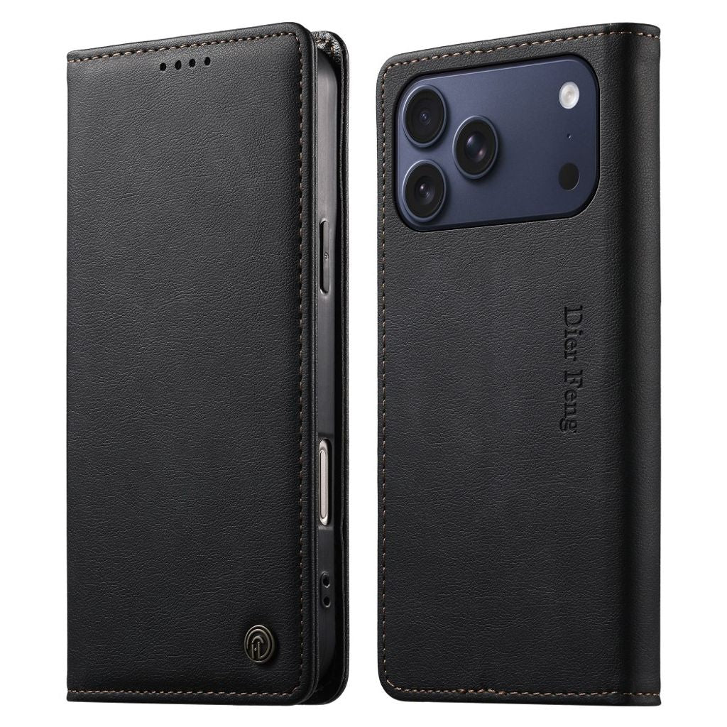 DIERFENG iPhone 18 Pro Max/17 Pro Max Wallet Cover RFID Blocking - Black — DIERFENG