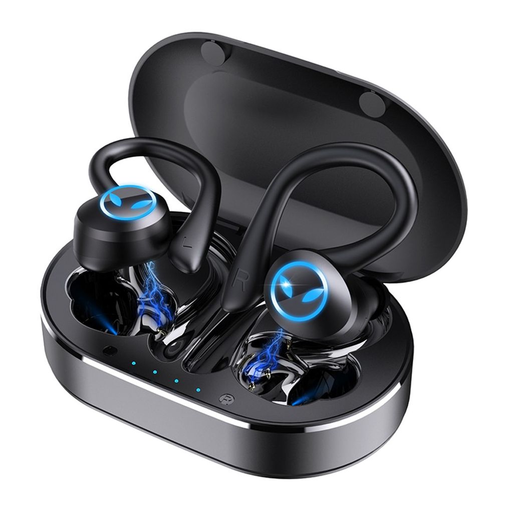Bargain corner Waterproof, sporty Q25 TWS Bluetooth 5.1 earphone - Black