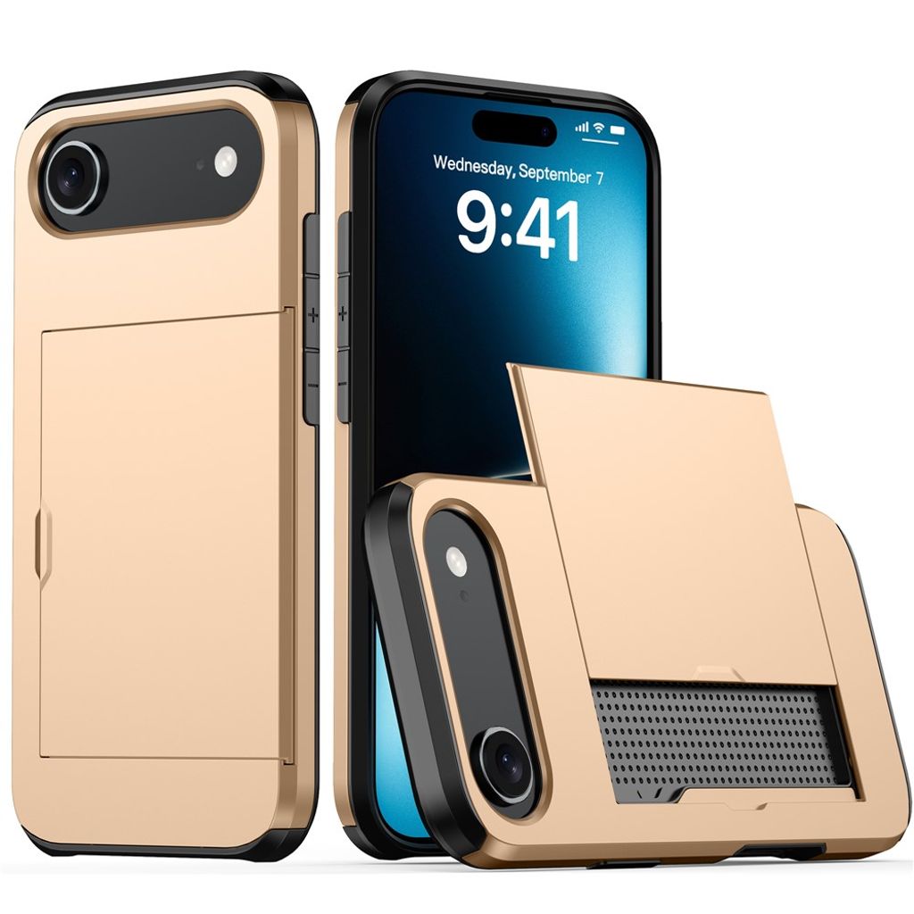 iPhone Air Case with card holder - Yellow