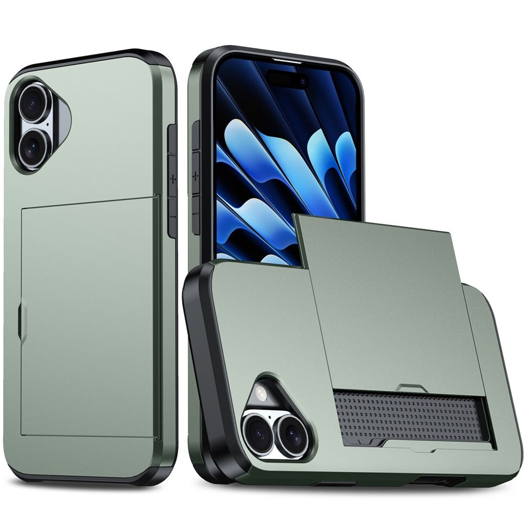 iPhone 17 Case with card slot - Green