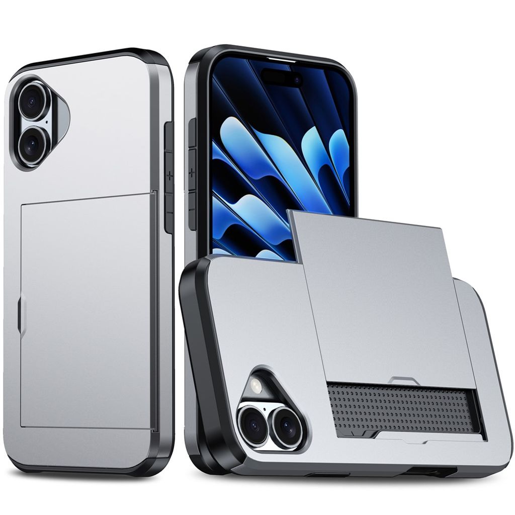 iPhone 17 Case with card slot - Grey