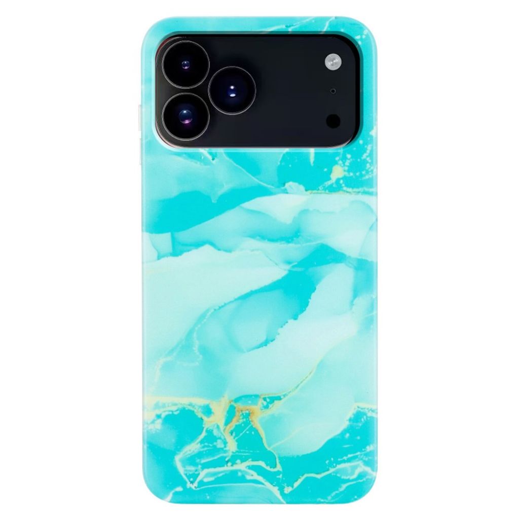 Case with Marble Pattern Print iPhone 18 Pro, iPhone 17 Pro - Green — Övrigt