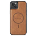 MAGKING iPhone 14 MagSafe Case PU Leather - Brown