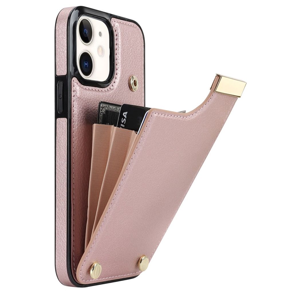 iPhone 12 Case with card holder - Rose Gold — Övrigt