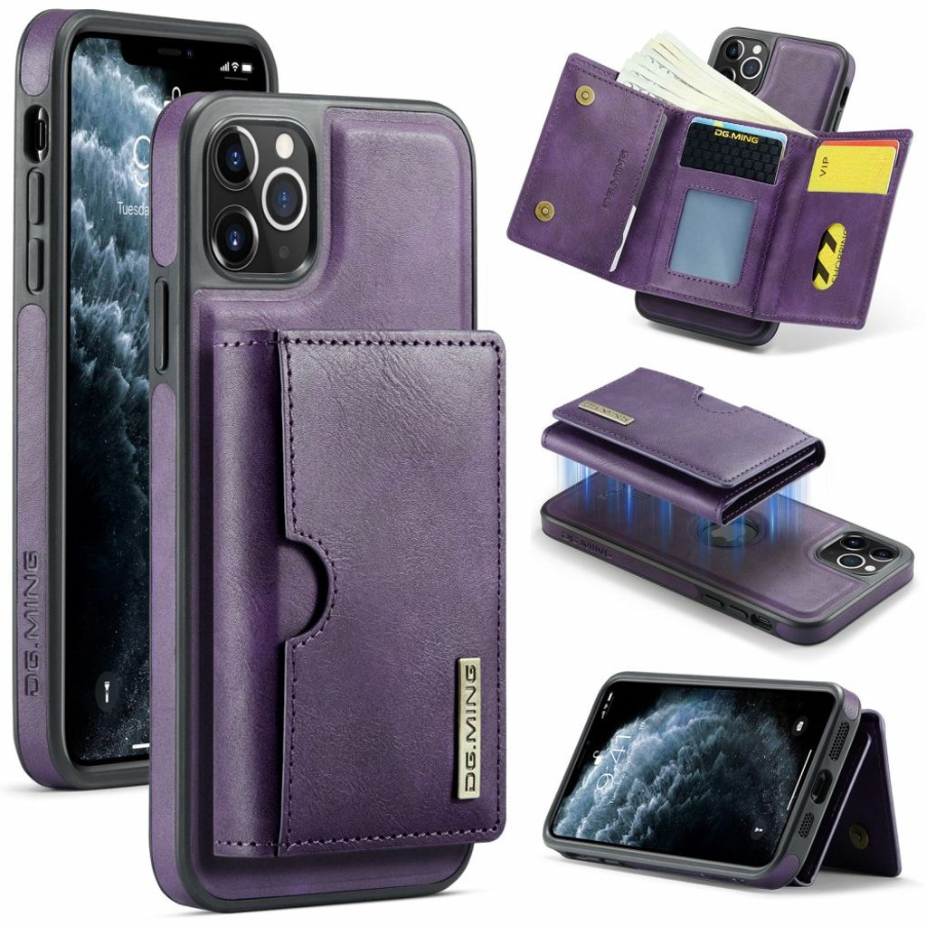 DG.MING iPhone 11 Pro Case with Wallet - Purple