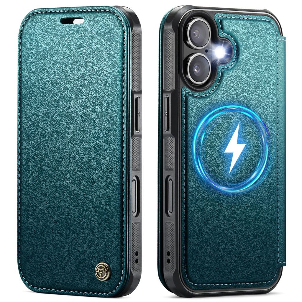 CASEME 053 iPhone 17 Wallet Cover MagSafe RFID blocking - Turquoise