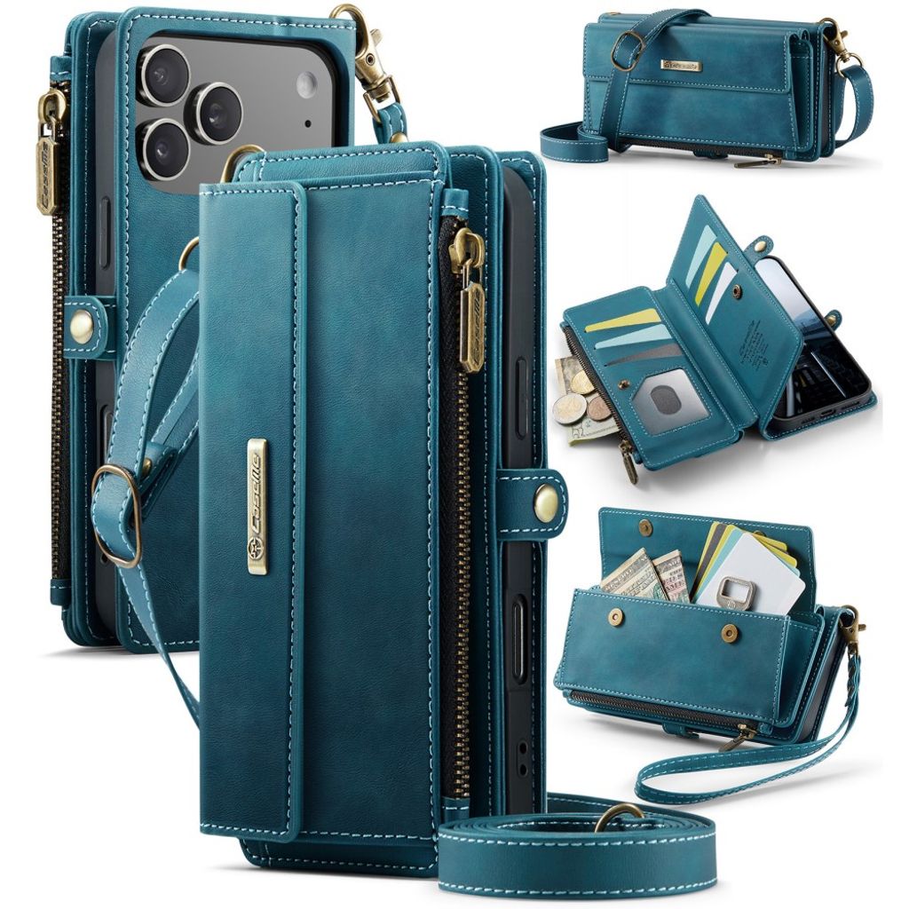 CASEME iPhone 18 Pro/17 Pro RFID Blocking Wallet Cover with Stand - Green — CASEME