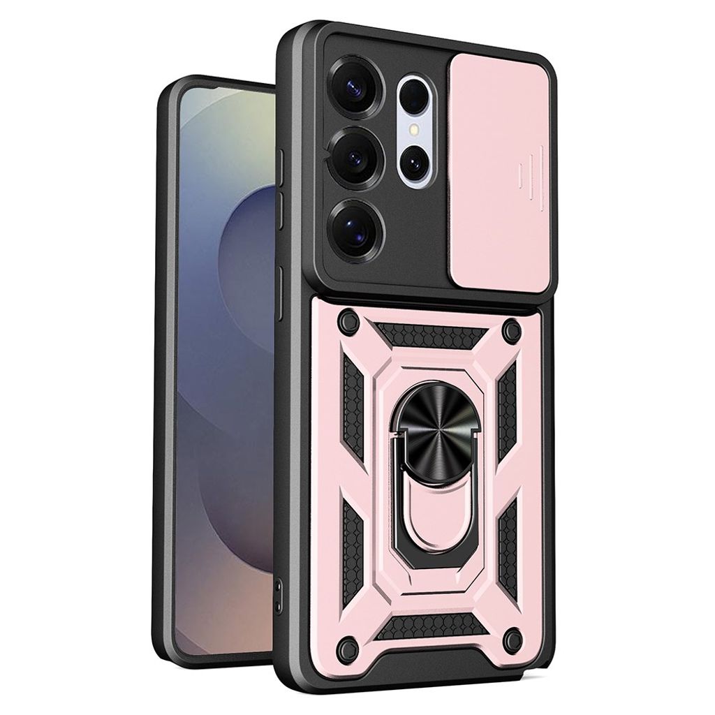 AMORUS Samsung Galaxy S26 Ultra Case Kickstand Camera Cover - Rose Gold
