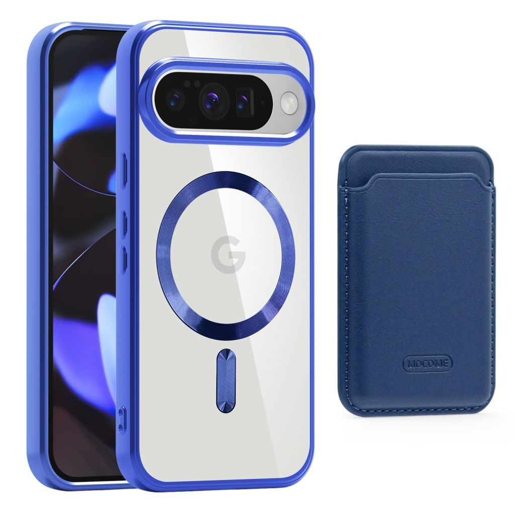Google Pixel 10 / 10 Pro Case with Wallet - Dark Blue — Google