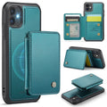 JEEHOOD iPhone 11 Case with Detachable Magnetic Card Holder – Cyan