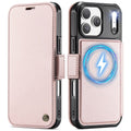 CASEME 053 iPhone 17 Pro Wallet Cover MagSafe RFID blocking - Light Pink