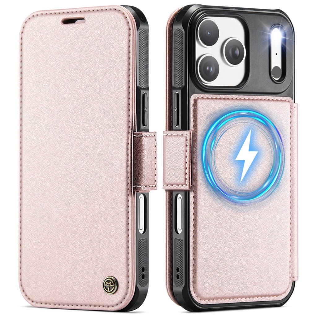 CASEME 053 iPhone 17 Pro Wallet Cover MagSafe RFID blocking - Light Pink