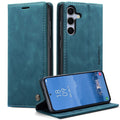 CASEME Samsung Galaxy S25 FE Wallet Cover with Card Slots - Blue