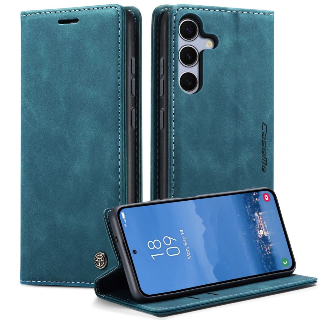 CASEME Samsung Galaxy S25 FE Wallet Cover with Card Slots - Blue