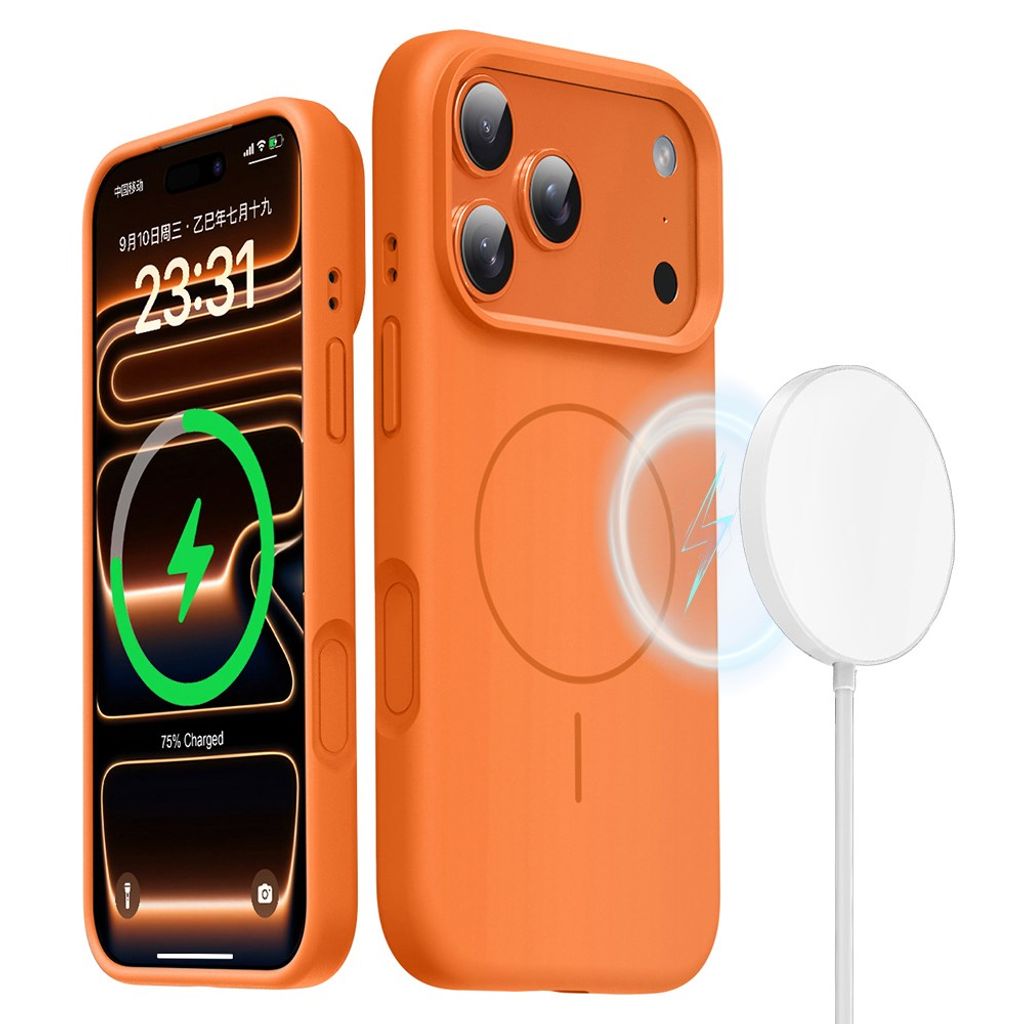 iPhone 18 Pro Max/17 Pro Max MagSafe Case in Silicone - Orange — Övrigt