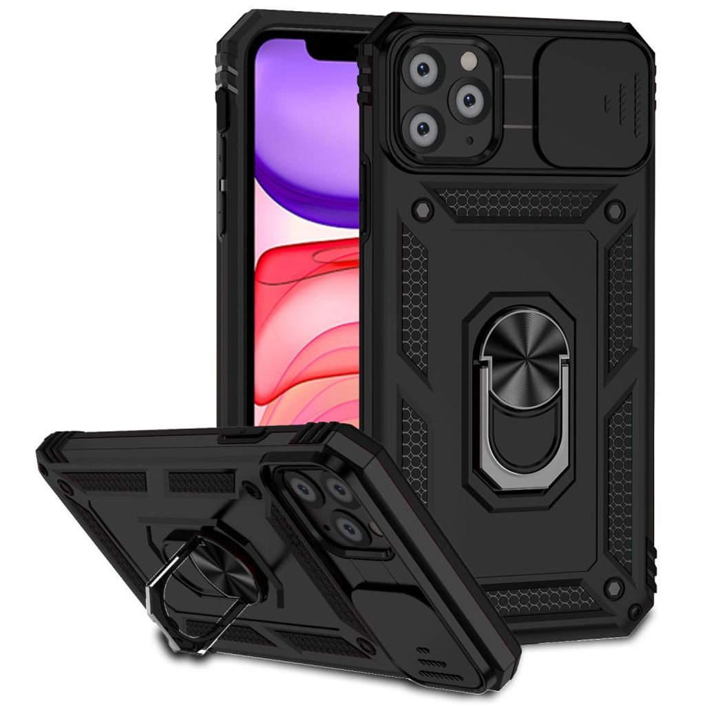 iPhone 11 Pro Case with Ring holder - Black