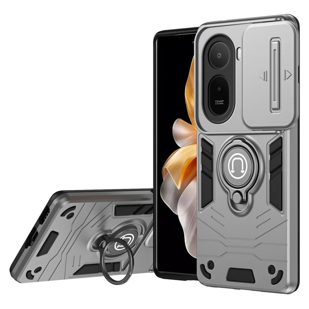 Xiaomi Redmi A7 Pro Case Ring Holder Sliding Camerashield - Grey — Xiaomi