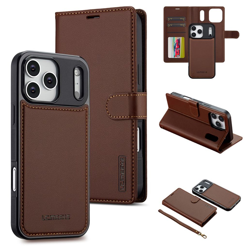 LC.IMEEKE iPhone 18 Pro Max/17 Pro Max MagSafe Cover with Wallet - Brown — LC.IMEEKE