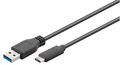Goobay Type-C USB 3.0 Cable, Black, 3m, 15W
